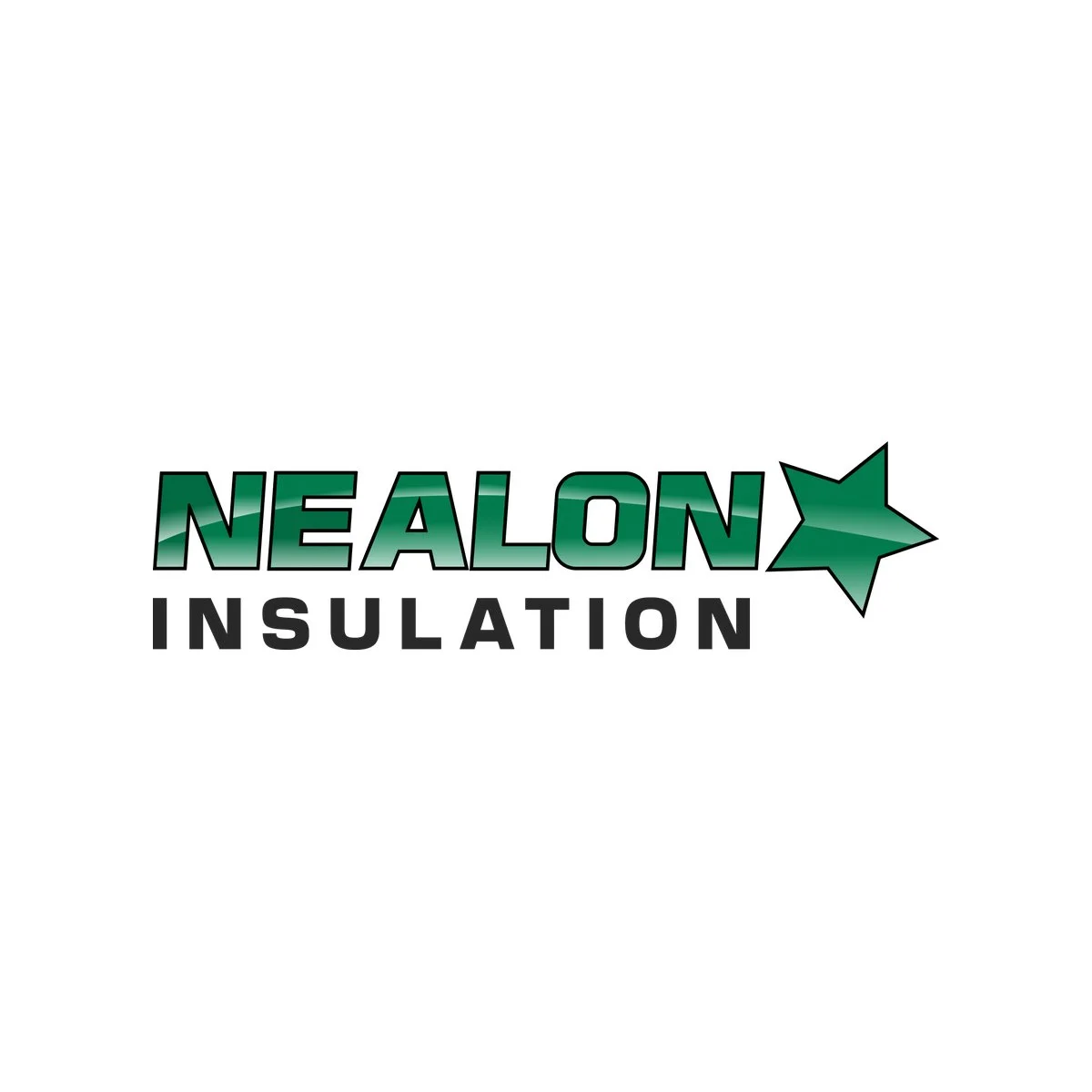 The Nealon Insulation logo in gradient green: the NEALON wordmark with a star, and INSULATION beneath, on white.